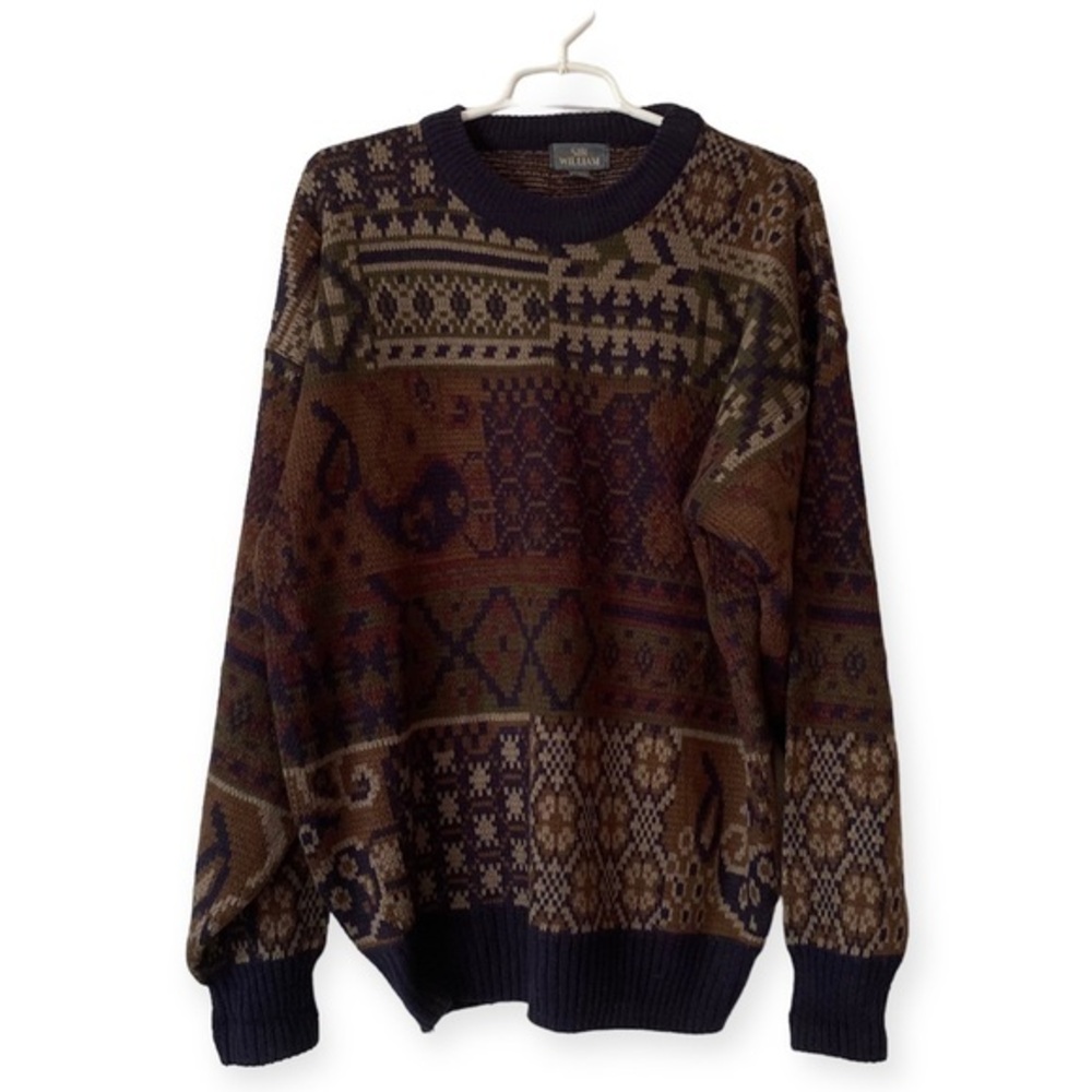 Sir William Sweater‎ Mens Size Large Multi Colors Pull Over